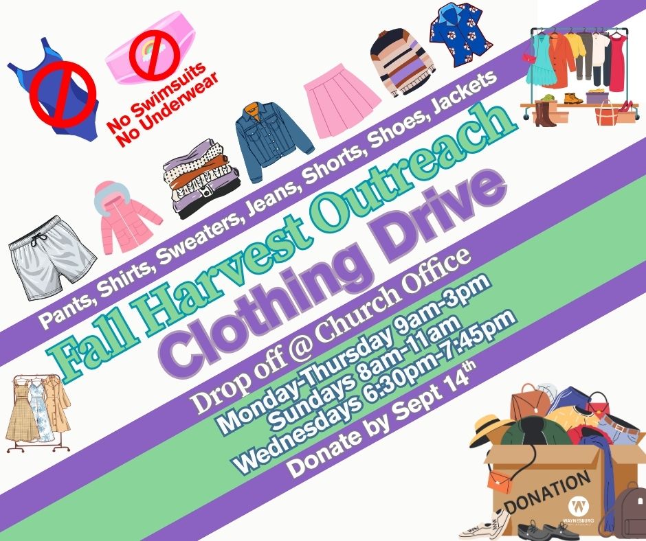 Fall Harvest Outreach Clothing Drive