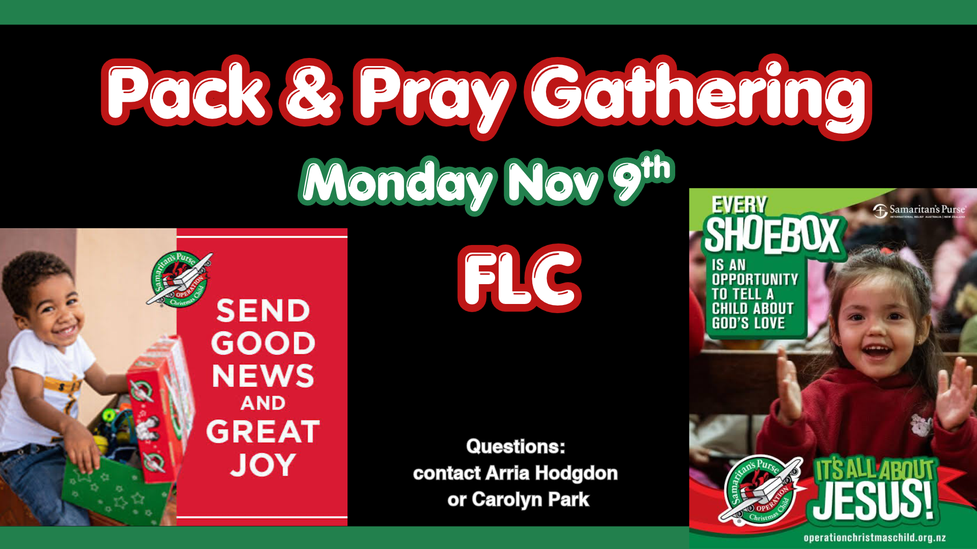 Operation Christmas Child Shoebox Pack & Pray Gathering